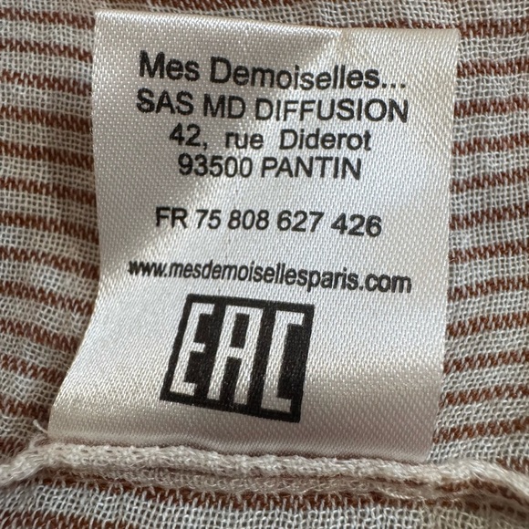 Mes Demoiselles Textured Striped Cardigan w sequin/fringe edge. OS VGUC - Picture 10 of 12